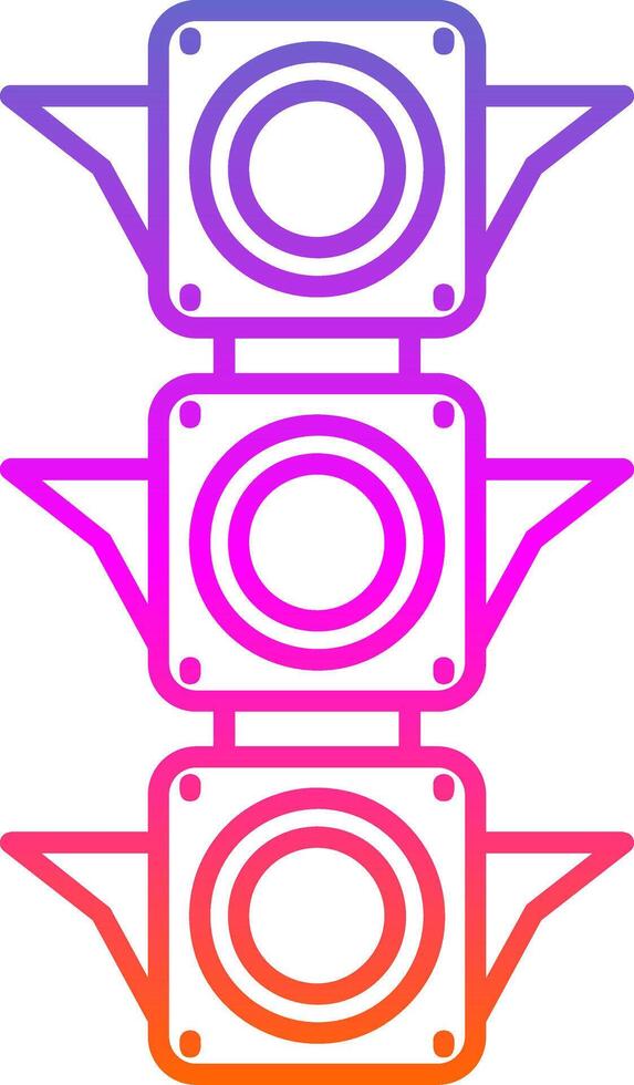 Traffic light Line Gradient Icon vector
