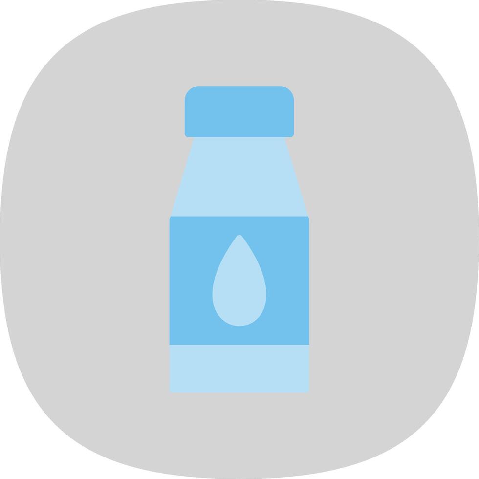 agua botellas plano curva icono vector