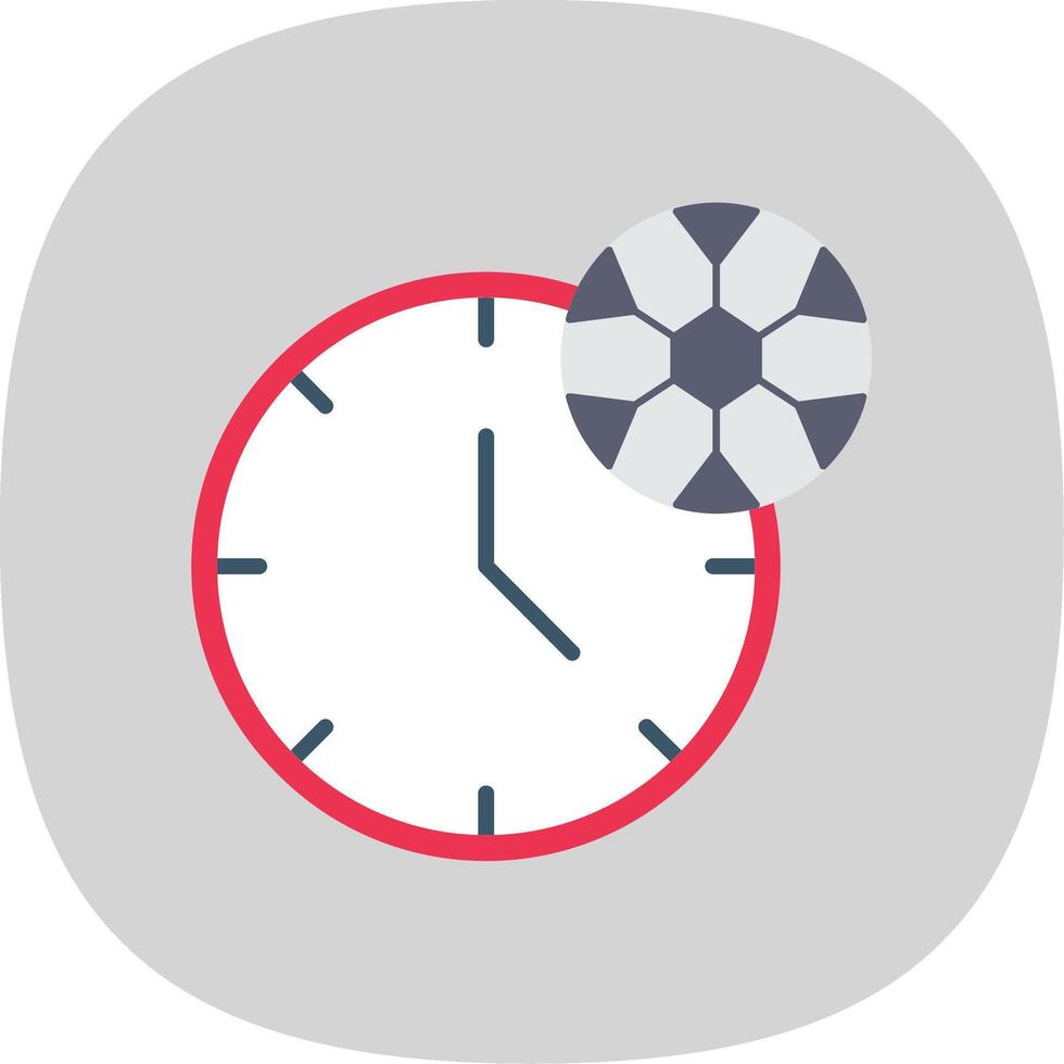 Football Time Flat Curve Icon vector