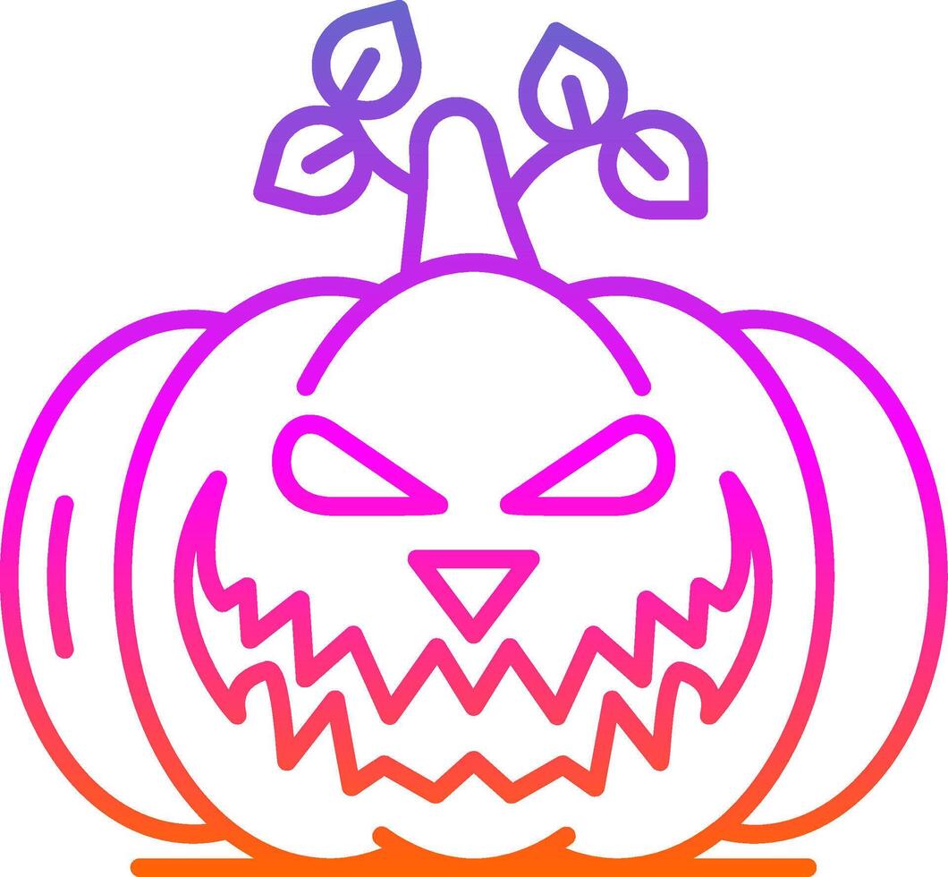 Pumpkin Line Gradient Icon vector