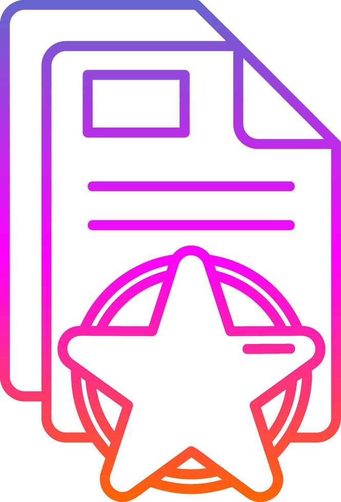 Mark Line Gradient Icon vector
