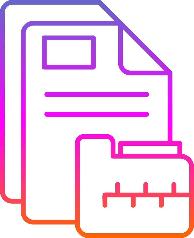 Archive Line Gradient Icon vector
