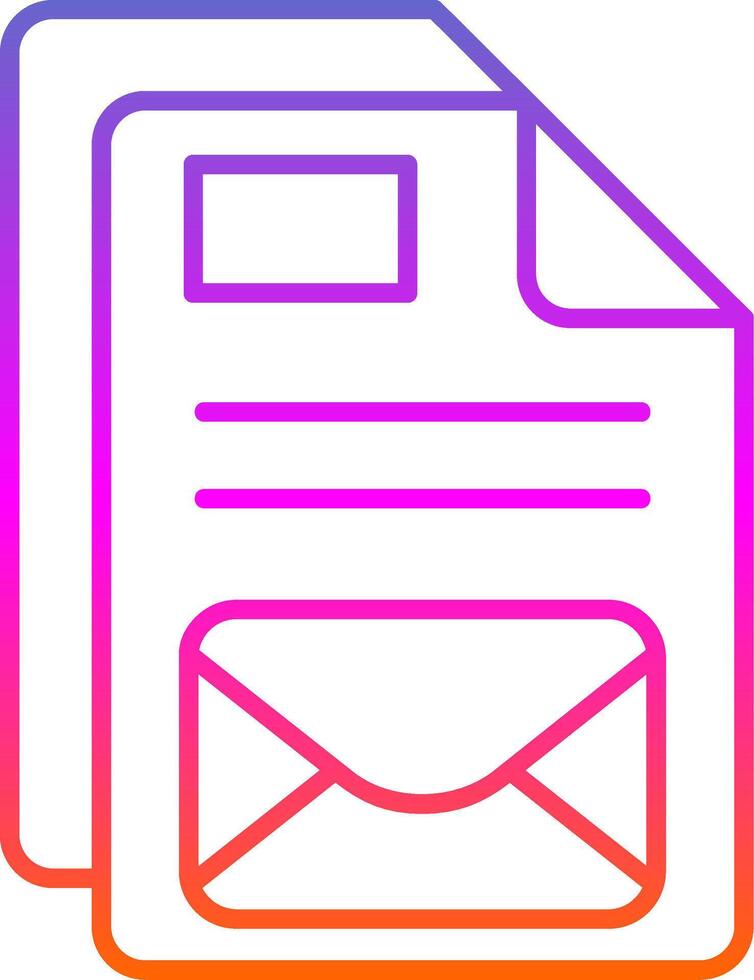 Email Line Gradient Icon vector