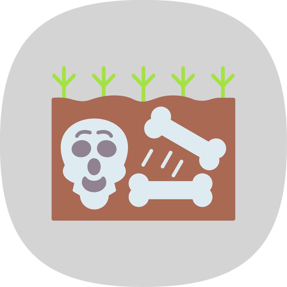 Extinction Flat Curve Icon vector