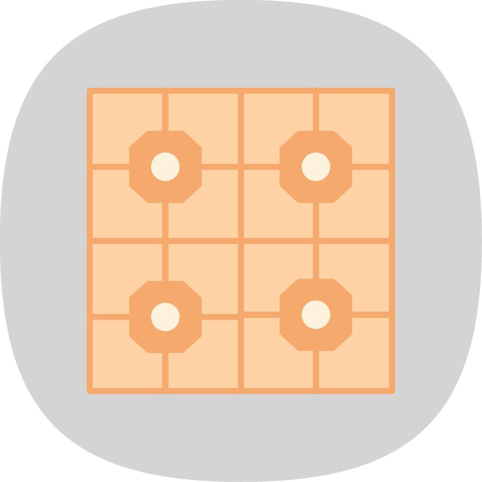 Floor Tiles Flat Curve Icon vector