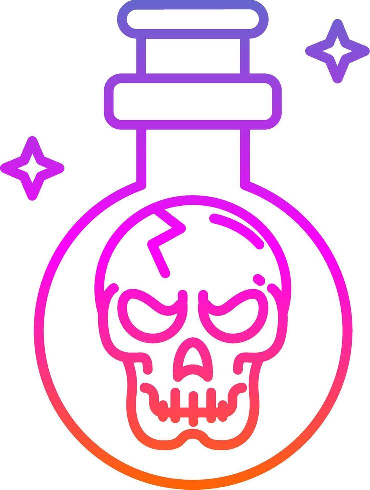 Potion Line Gradient Icon vector