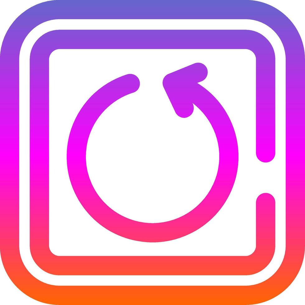 Undo Line Gradient Icon vector