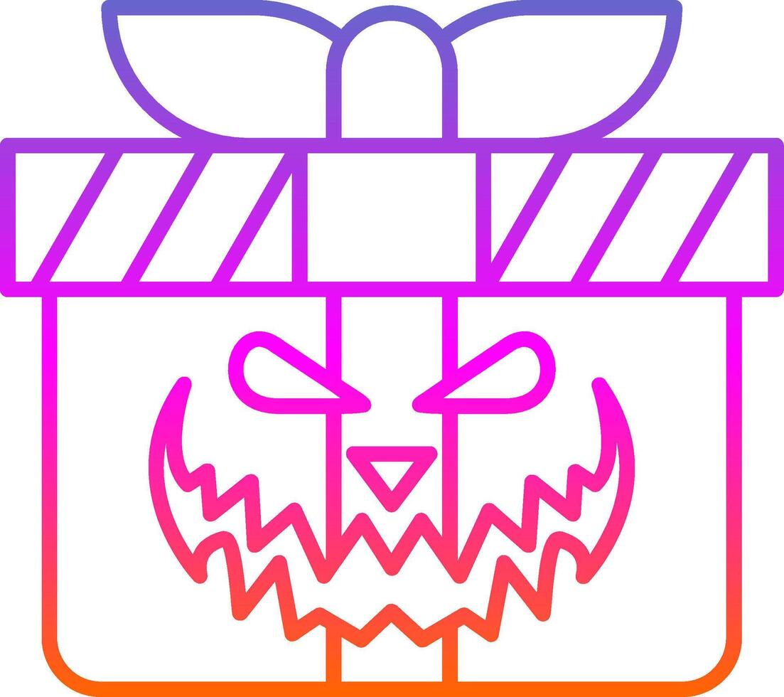 Gift Line Gradient Icon vector