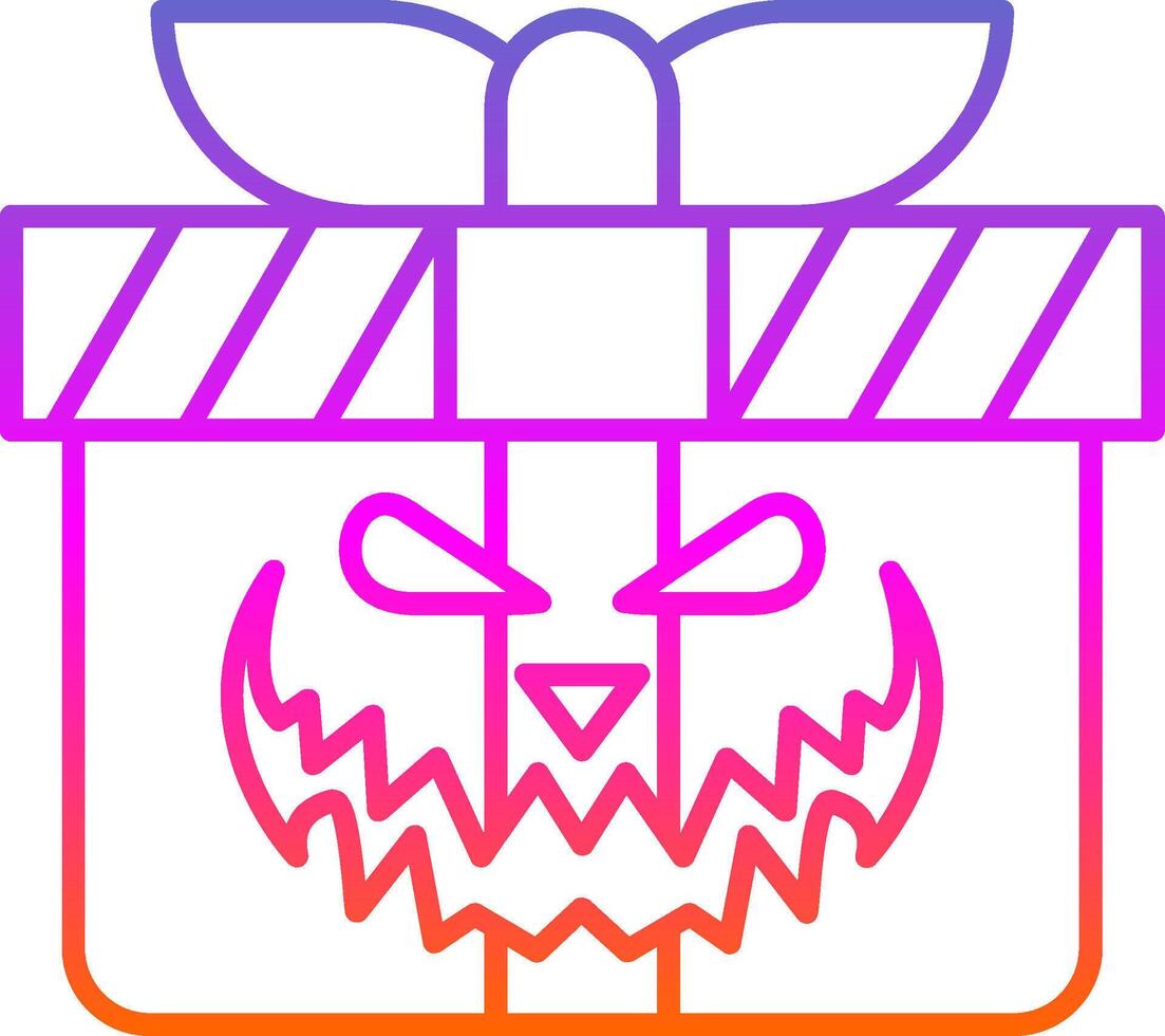 icono de gradiente de línea de regalo vector