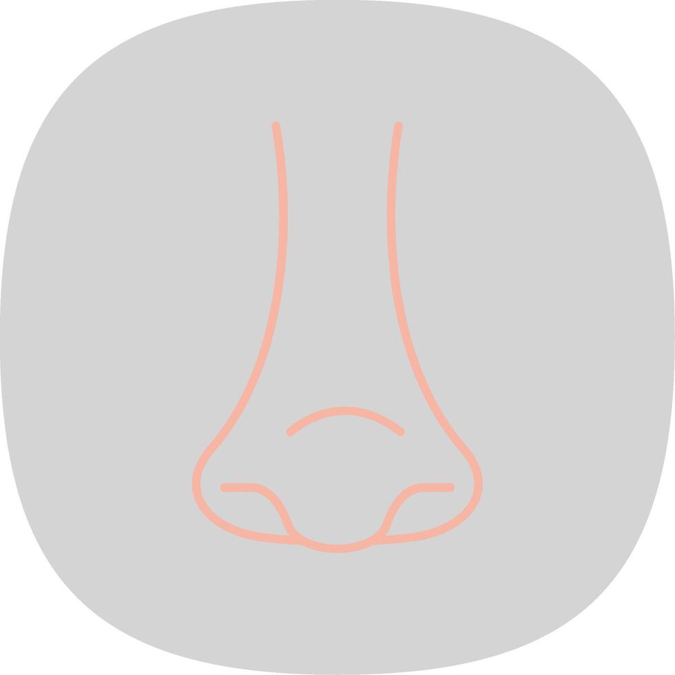 Rhinology Flat Curve Icon vector