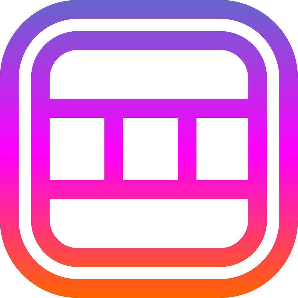 Layout Line Gradient Icon vector