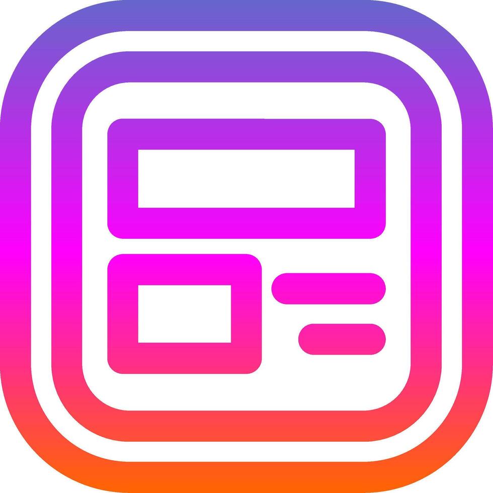 Layout Line Gradient Icon vector