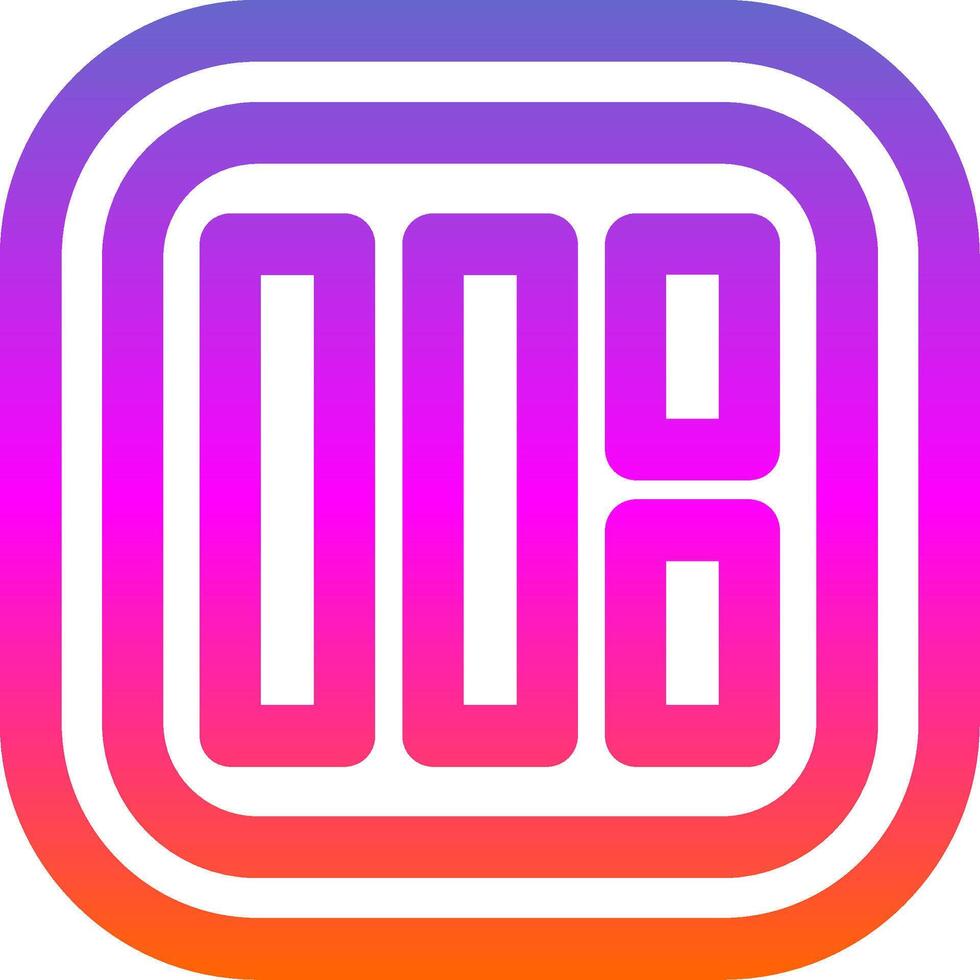 Layout Line Gradient Icon vector