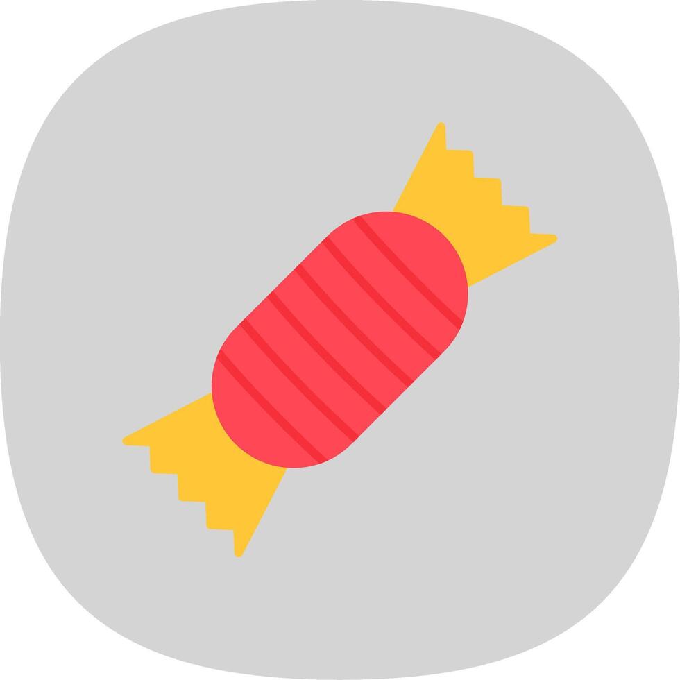 Toffee Flat Curve Icon vector