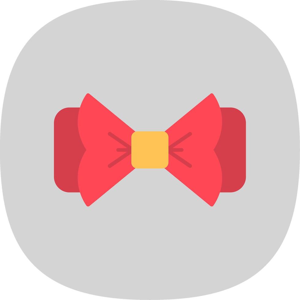 Bow Tie Flat Curve Icon vector