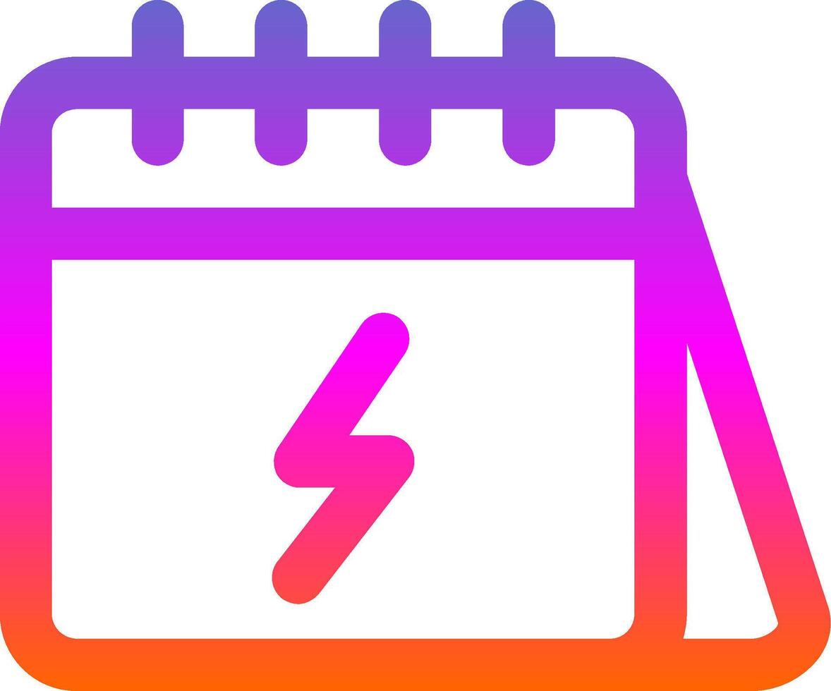 Calender Line Gradient Icon vector