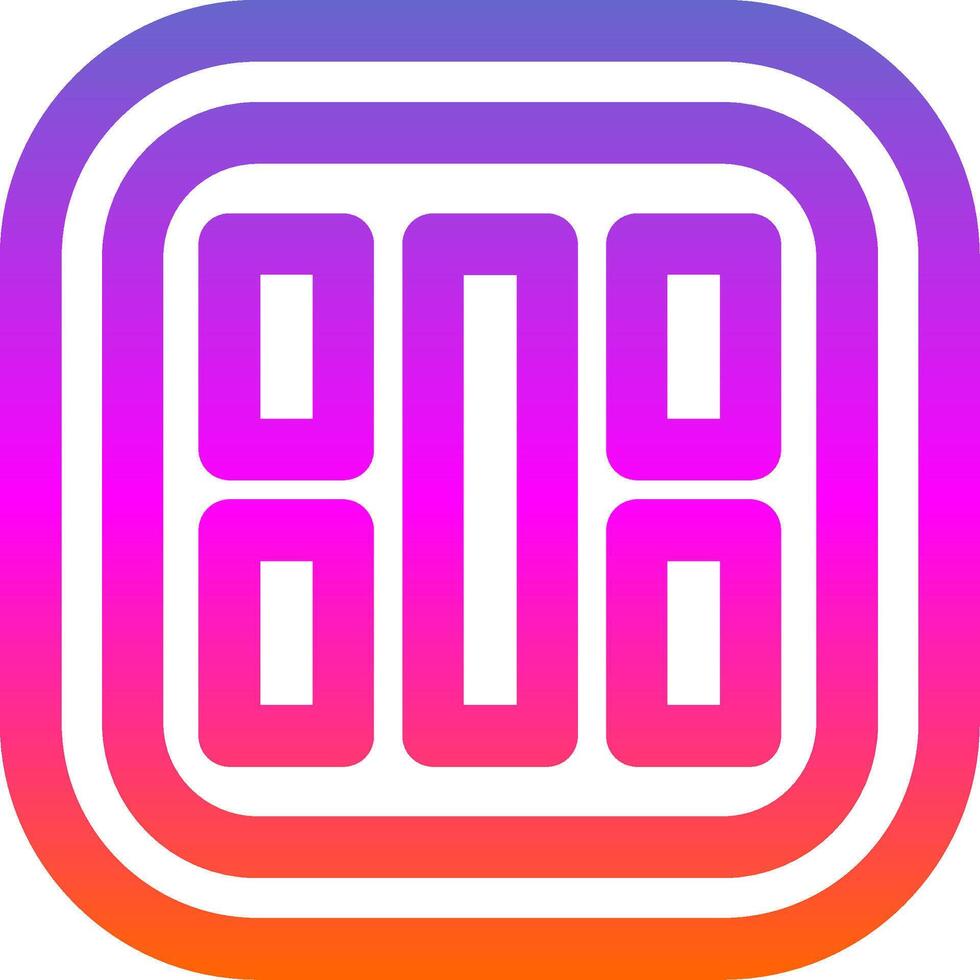 Layout Line Gradient Icon vector
