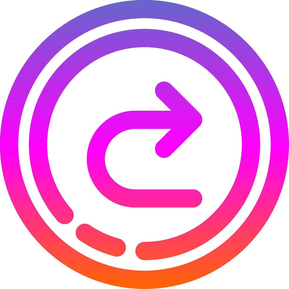 Forward Line Gradient Icon vector
