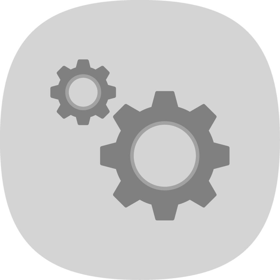 Settings Flat Curve Icon vector