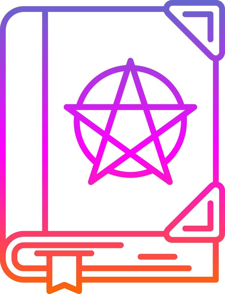 Spell Line Gradient Icon vector