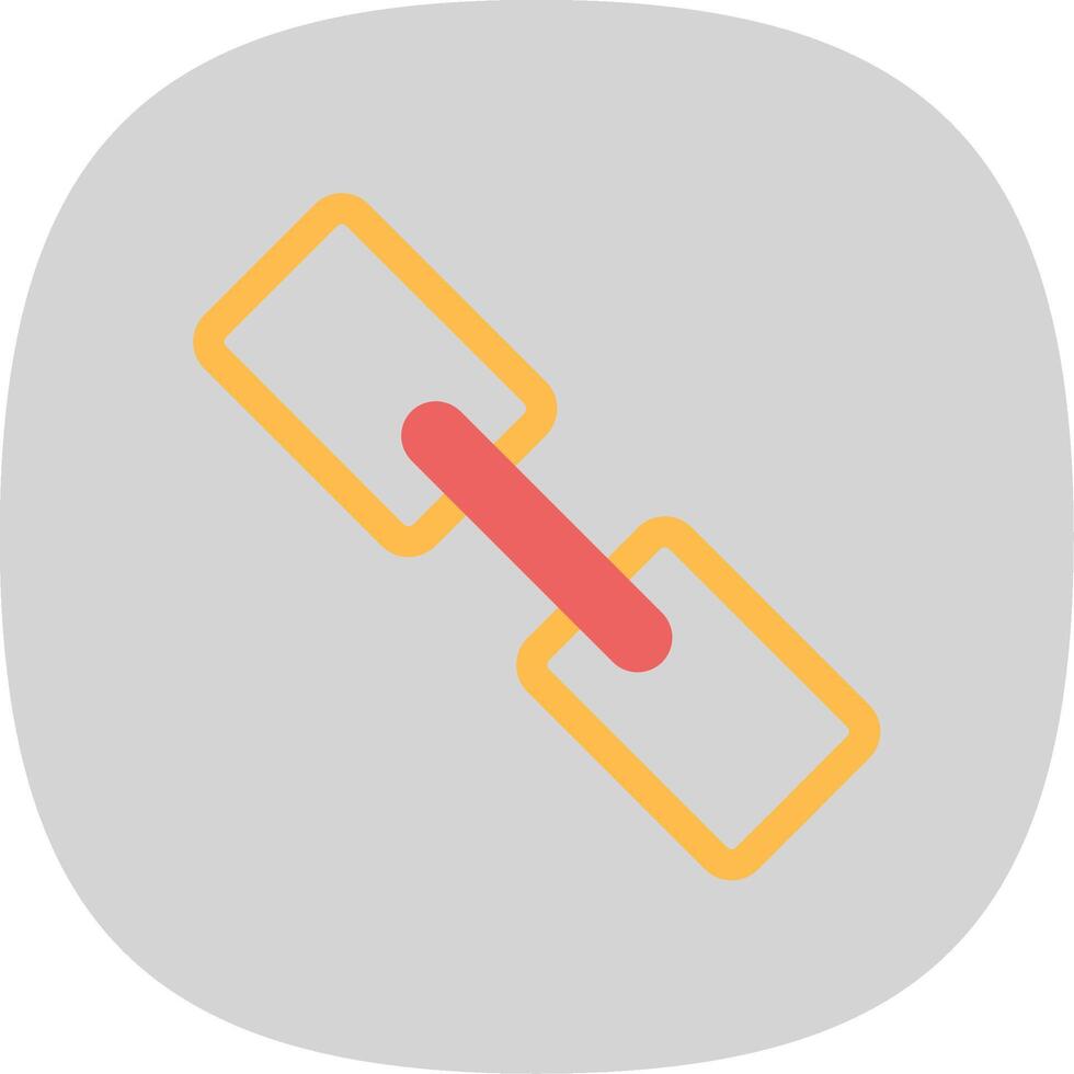 Link Flat Curve Icon vector