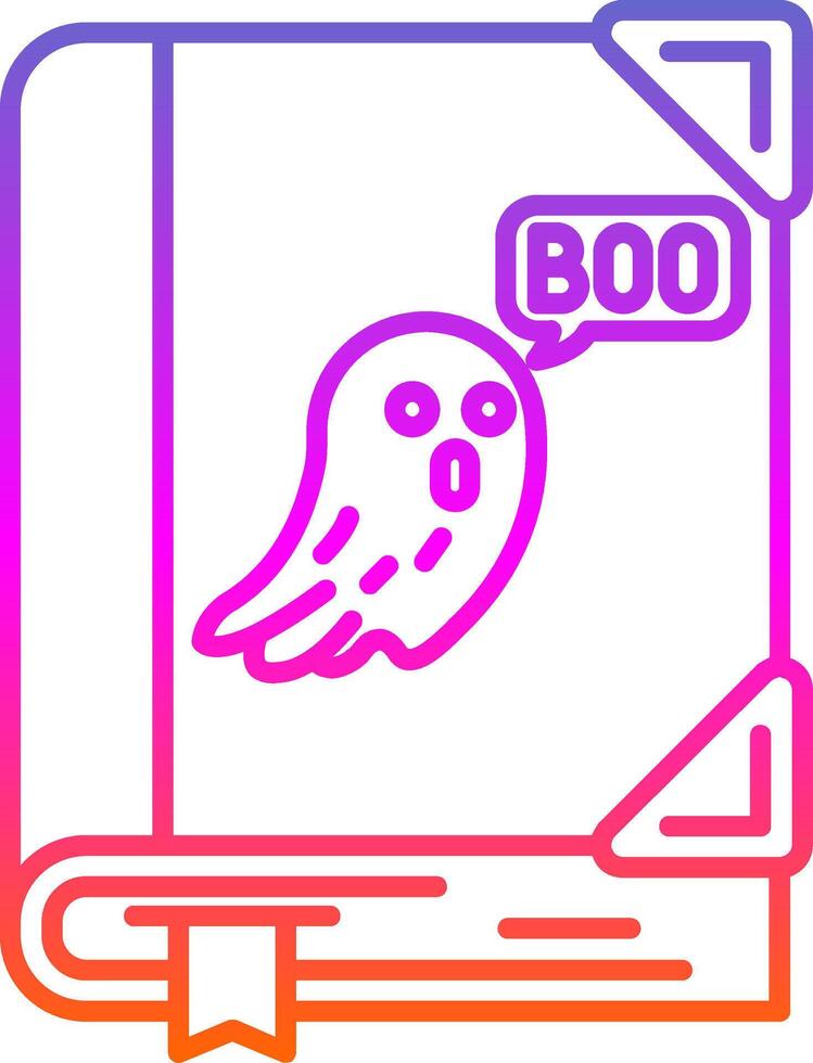 Spooky Line Gradient Icon vector