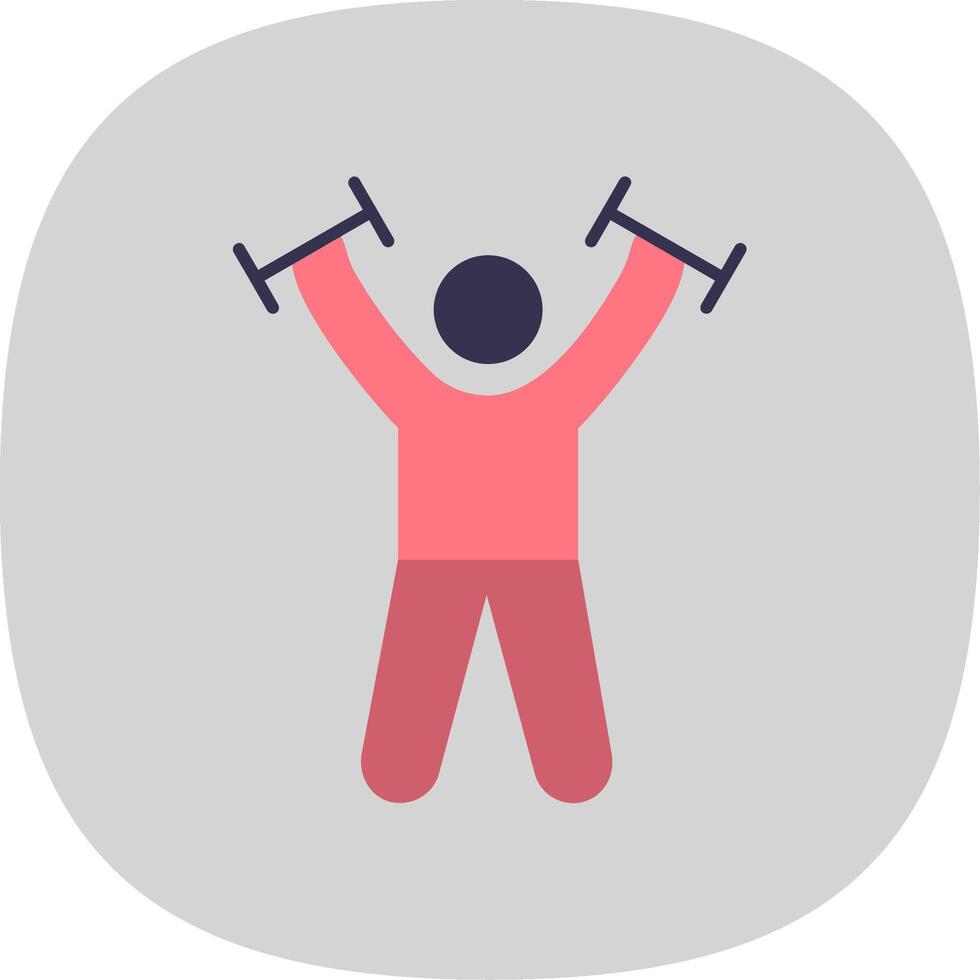 Exercise Flat Curve Icon vector