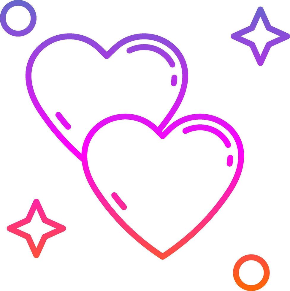 Love Line Gradient Icon vector