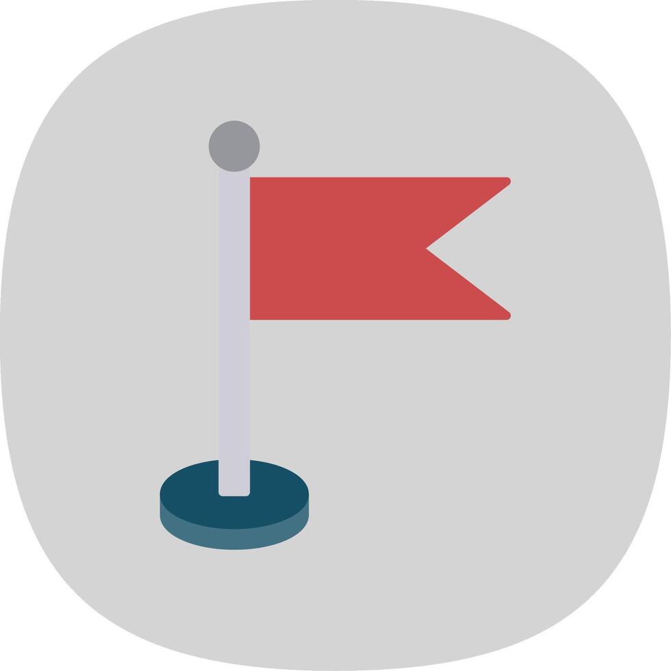 Flag Flat Curve Icon vector