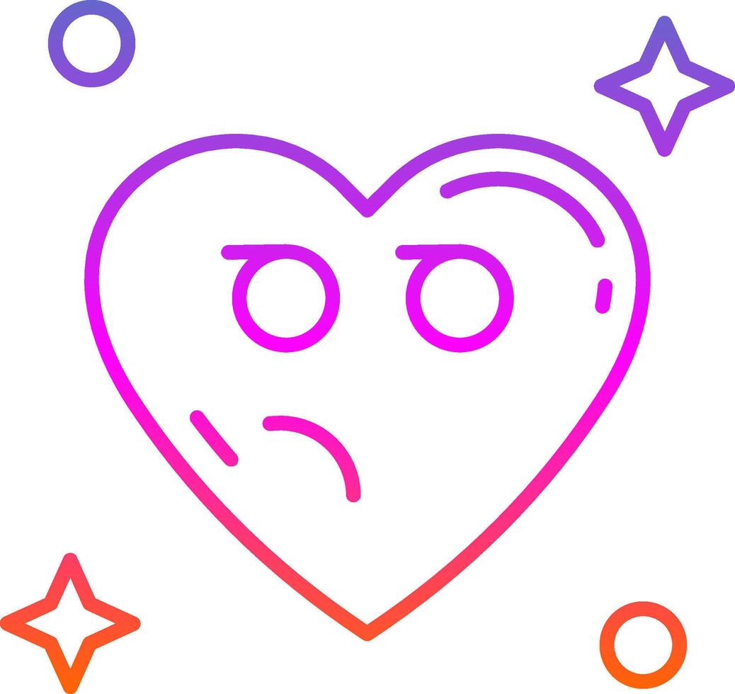 Suspicious Line Gradient Icon vector