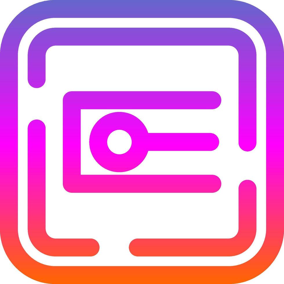 Endpoint Line Gradient Icon vector