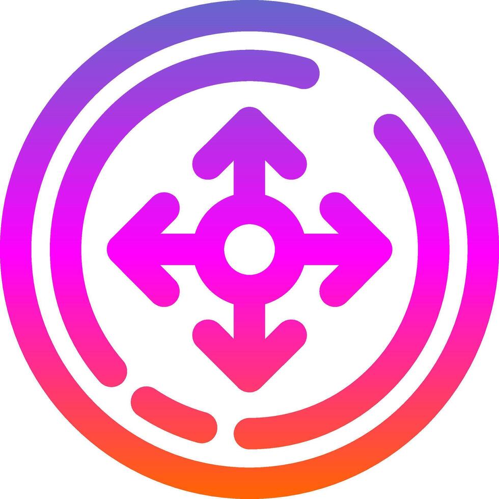 Move Line Gradient Icon vector
