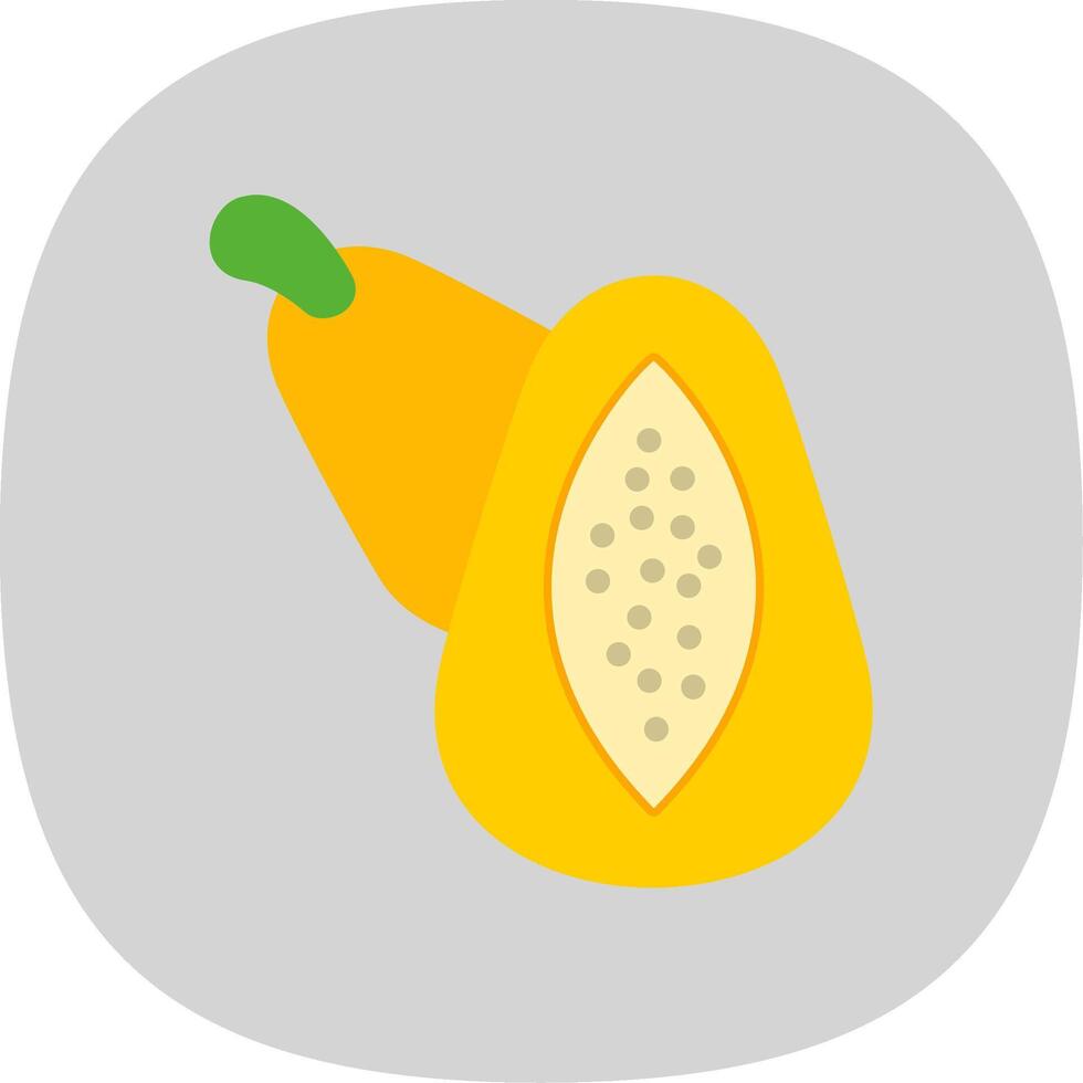 PawPaw Flat Curve Icon vector