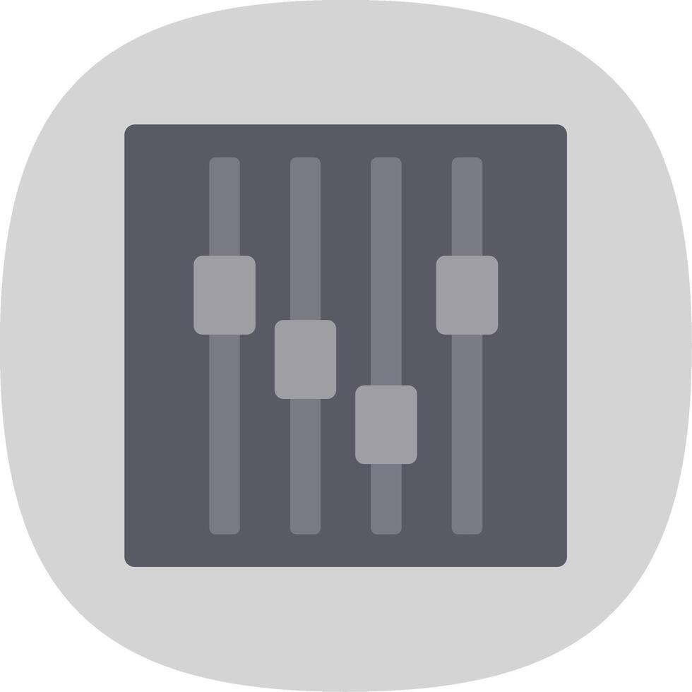 Faders Flat Curve Icon vector