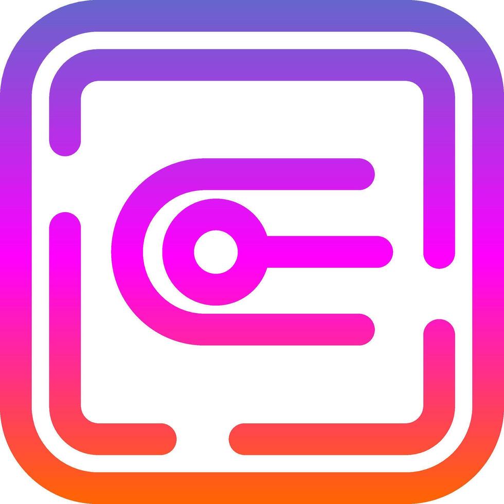 Endpoint Line Gradient Icon vector