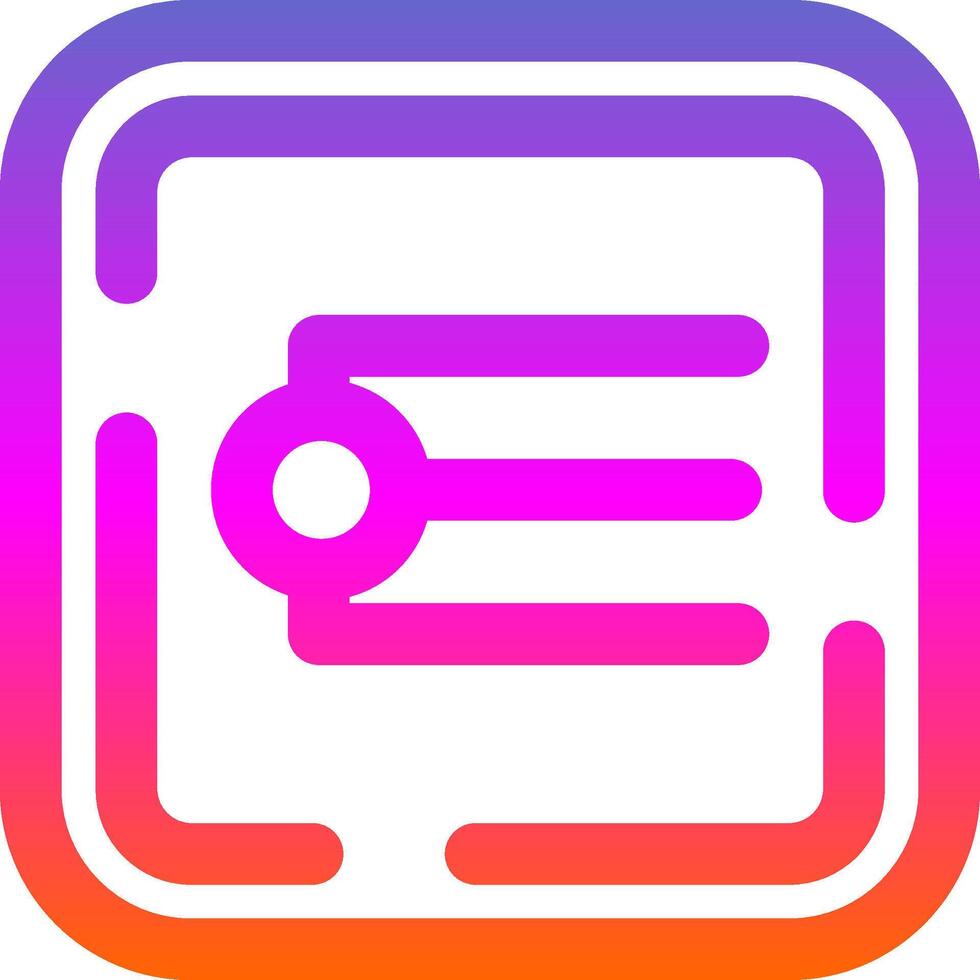 Endpoint Line Gradient Icon vector