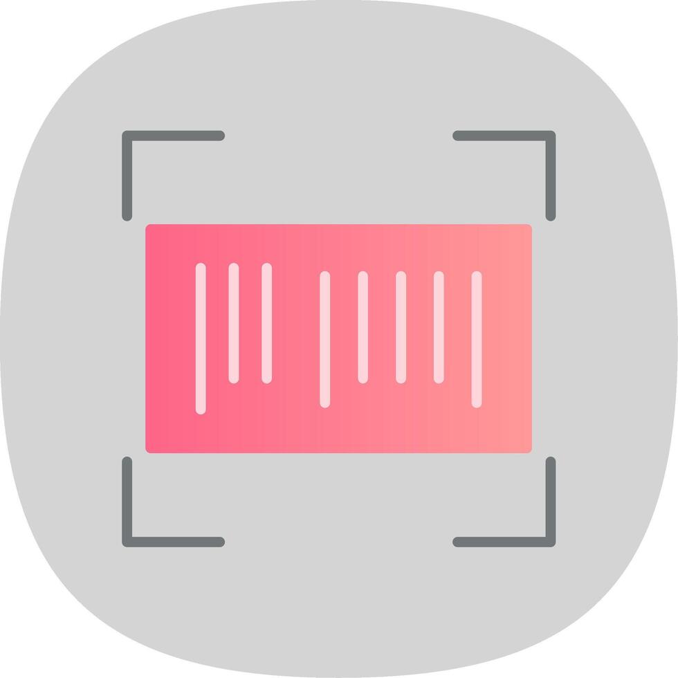 Barcode Flat Curve Icon vector