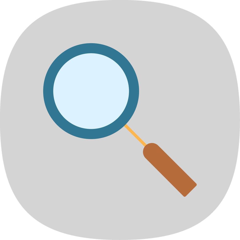 Magnifying Glass Flat Curve Icon vector