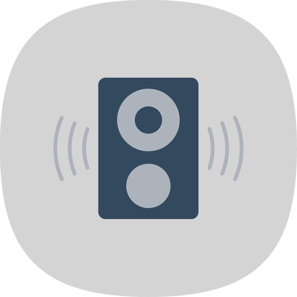 Speaker Flat Curve Icon vector