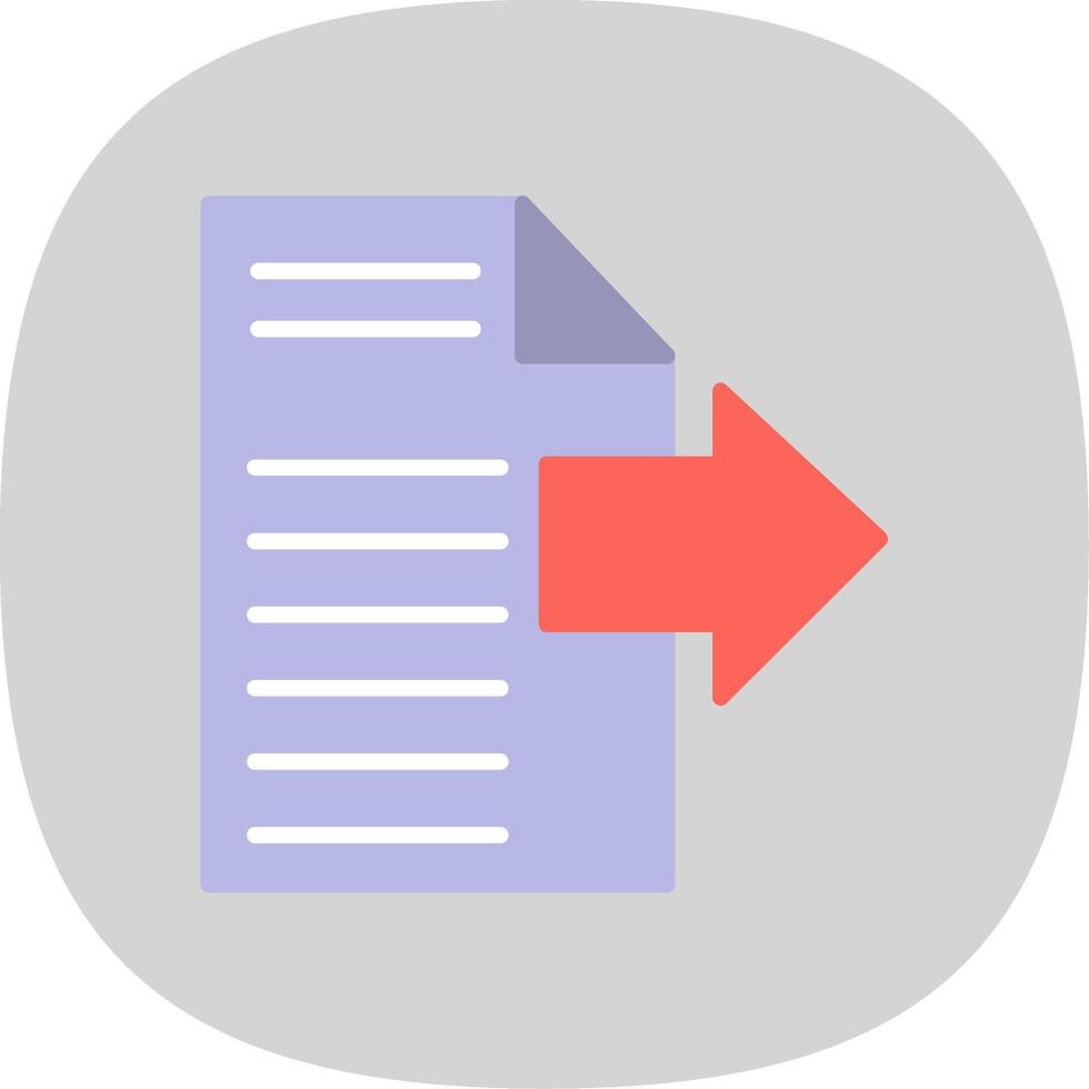 Export Flat Curve Icon vector