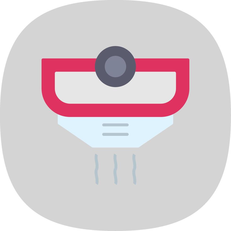 Smoke Detector Flat Curve Icon vector