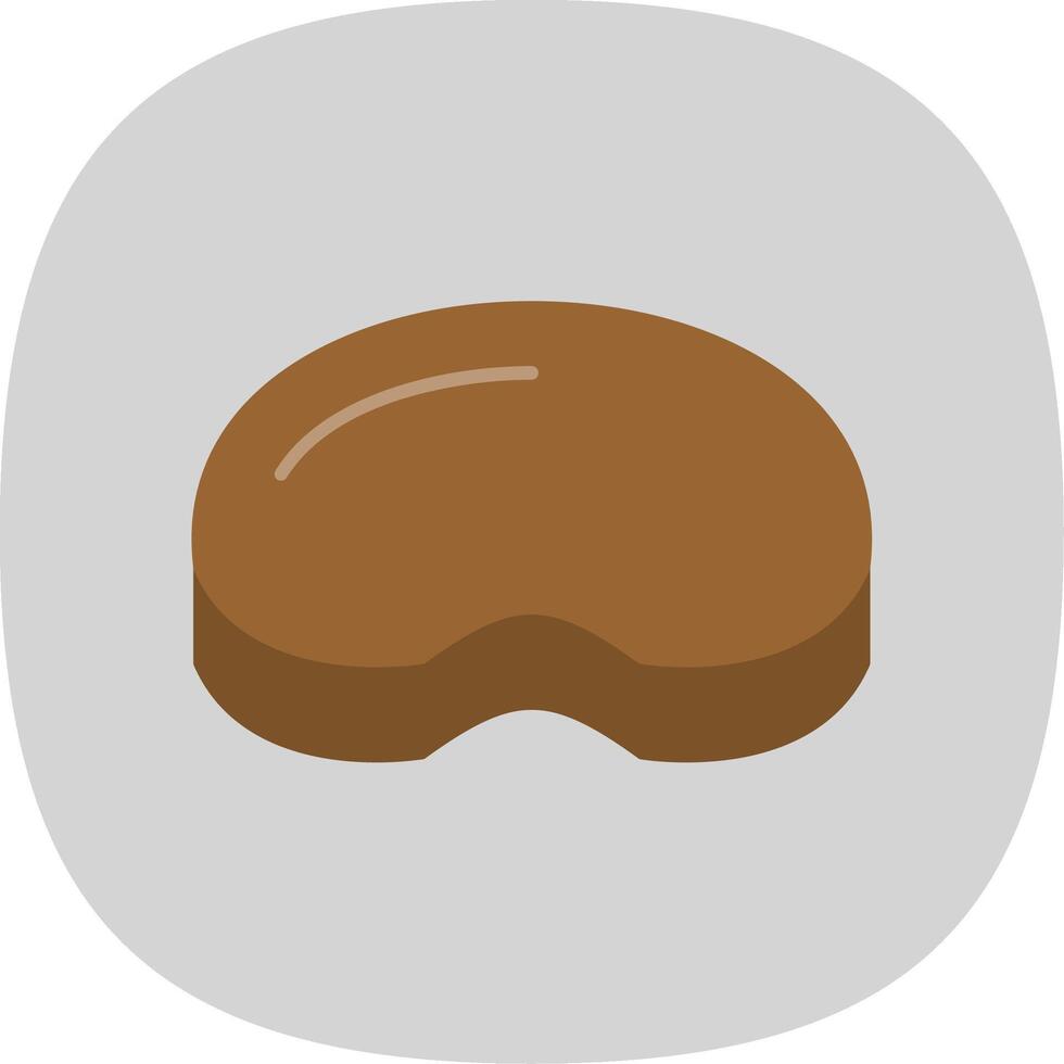 Steak Flat Curve Icon vector