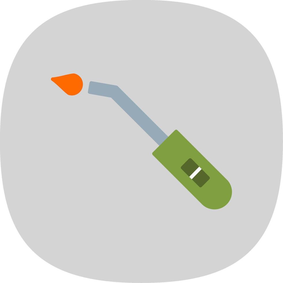 Stove Lighter Flat Curve Icon vector