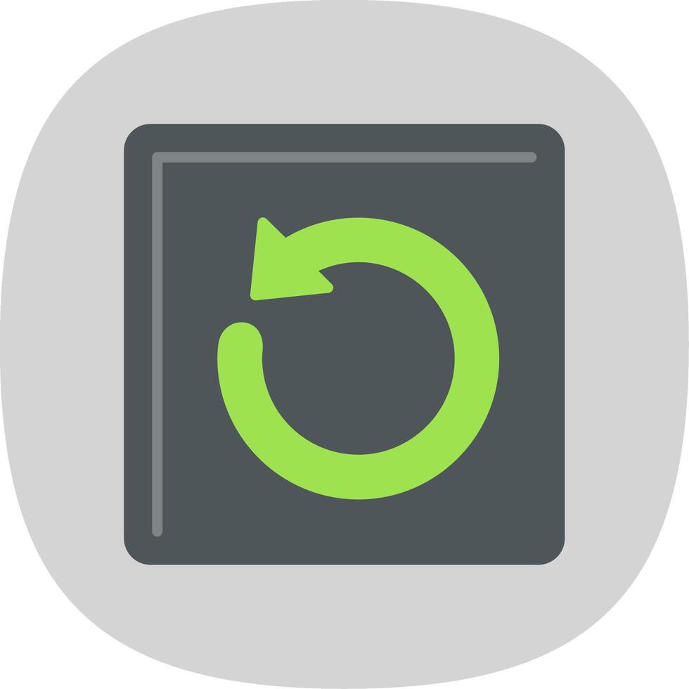 Undo Flat Curve Icon vector