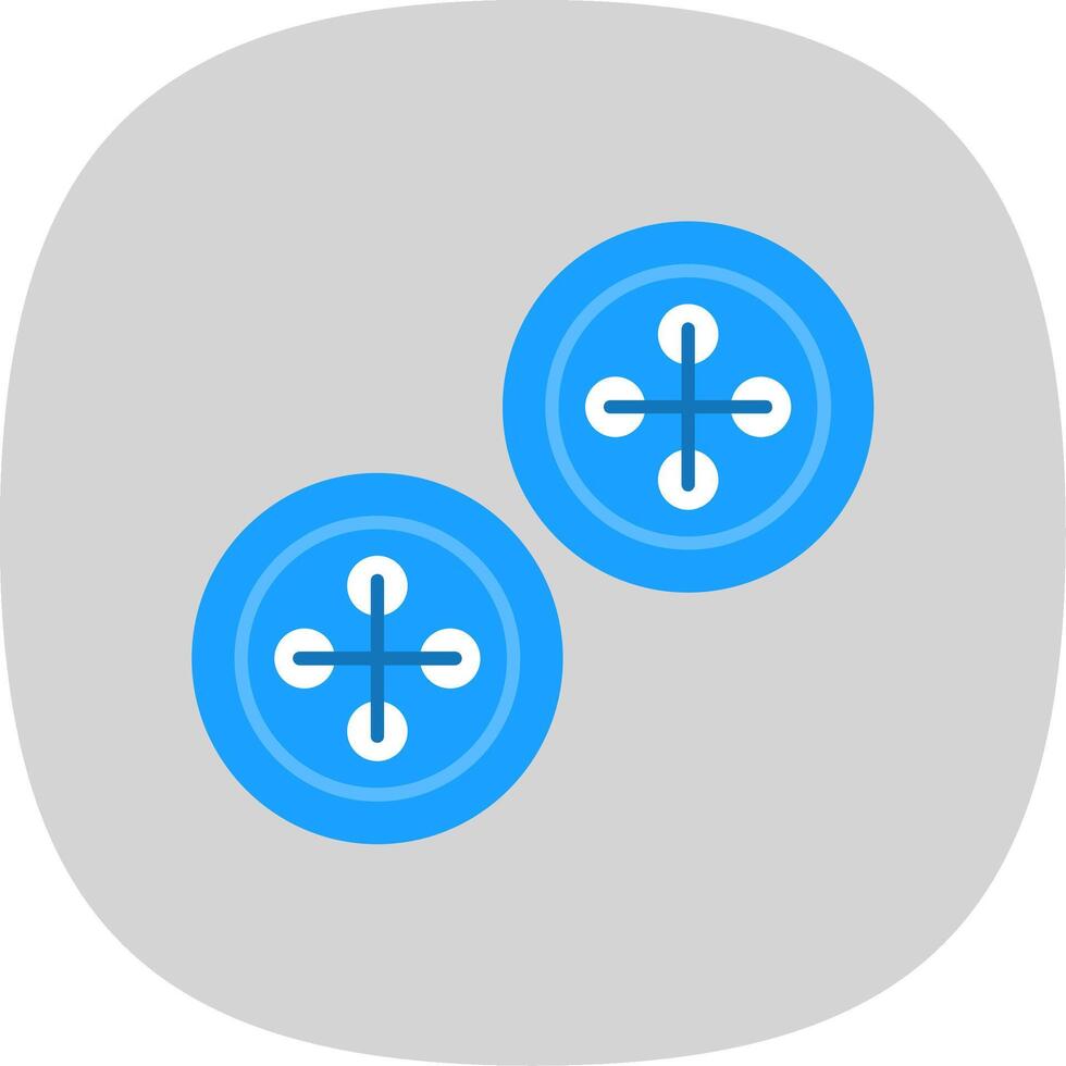Buttons Flat Curve Icon vector