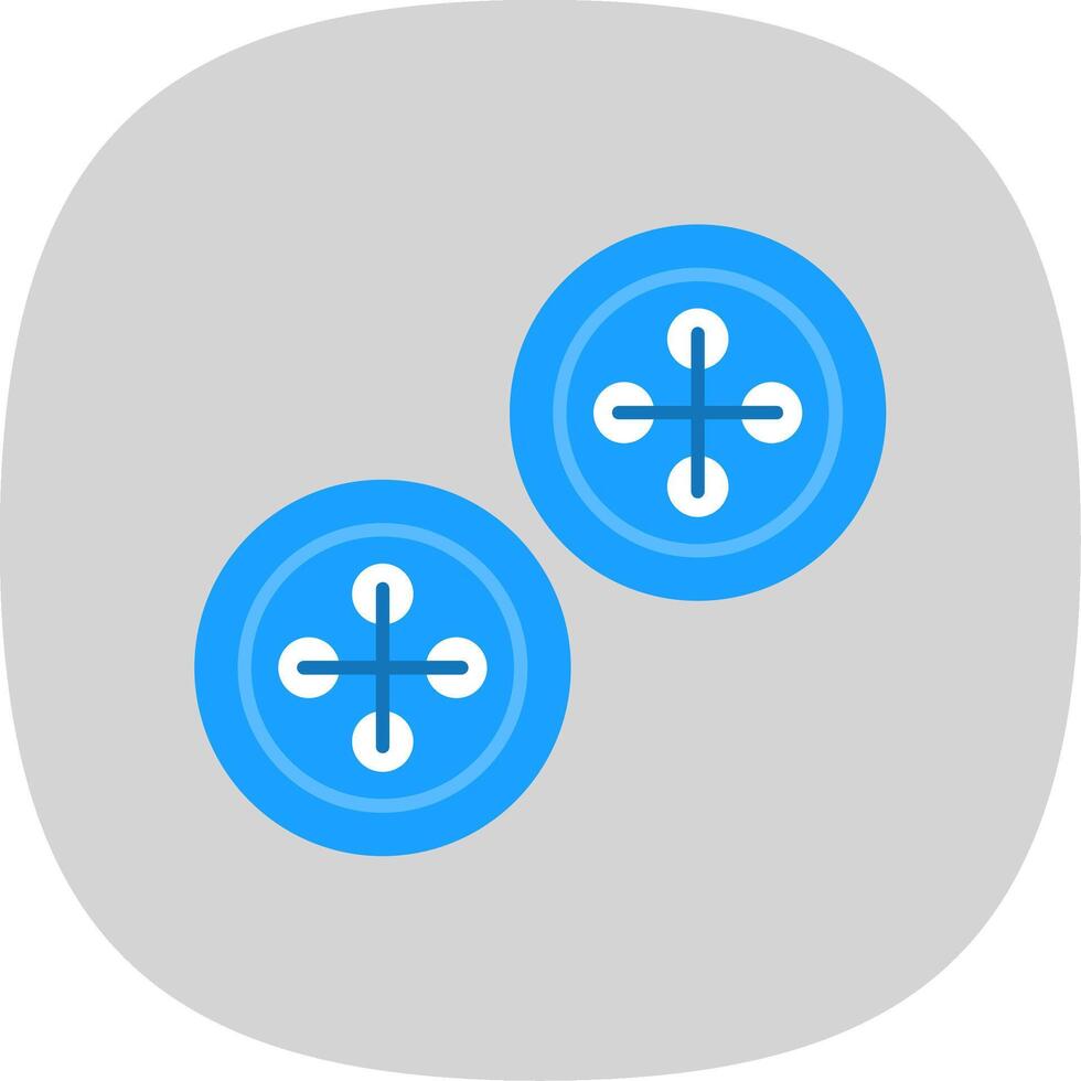 Buttons Flat Curve Icon vector