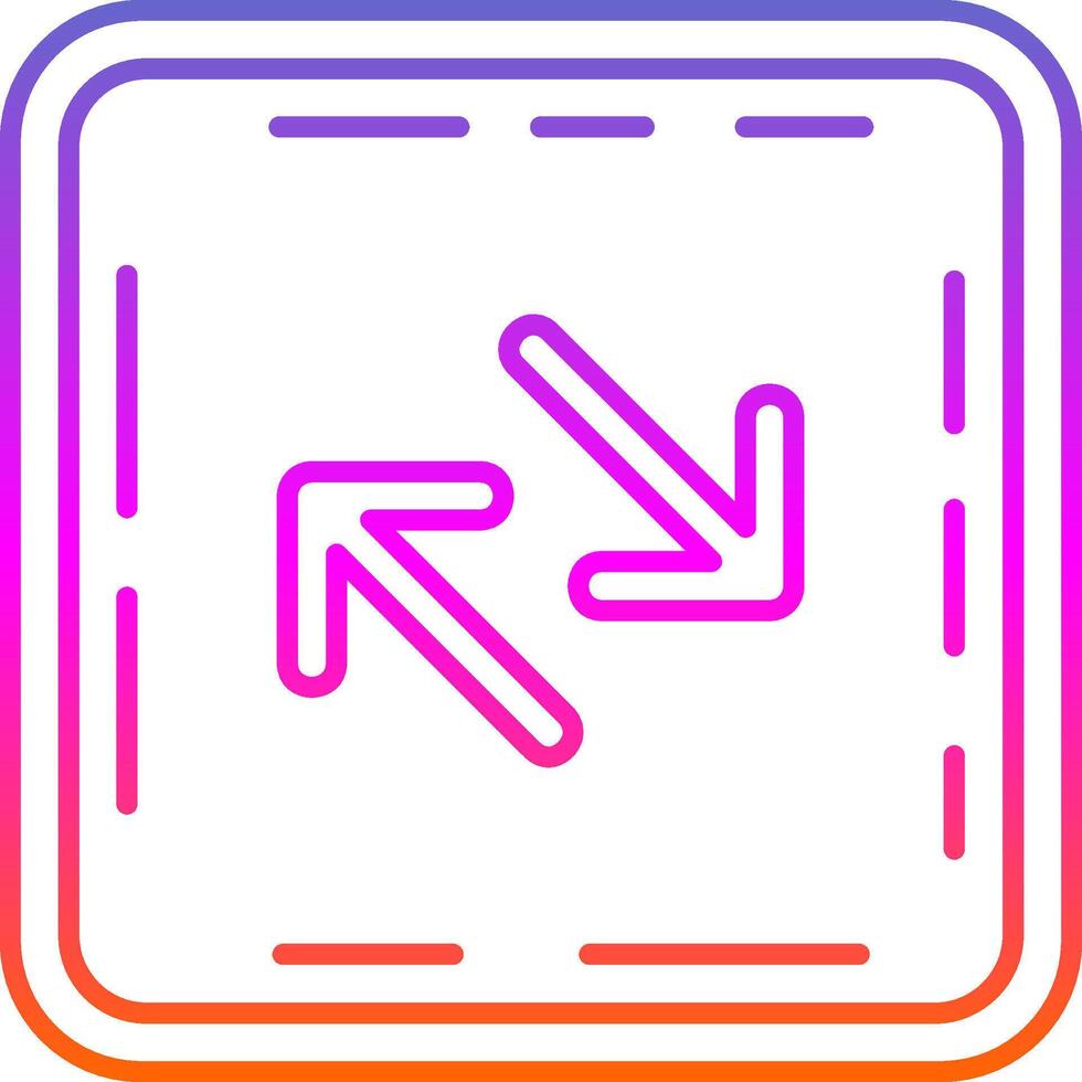 Swap Line Gradient Icon vector