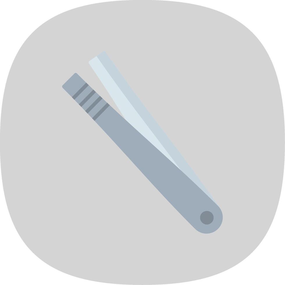 Tweezer Flat Curve Icon vector