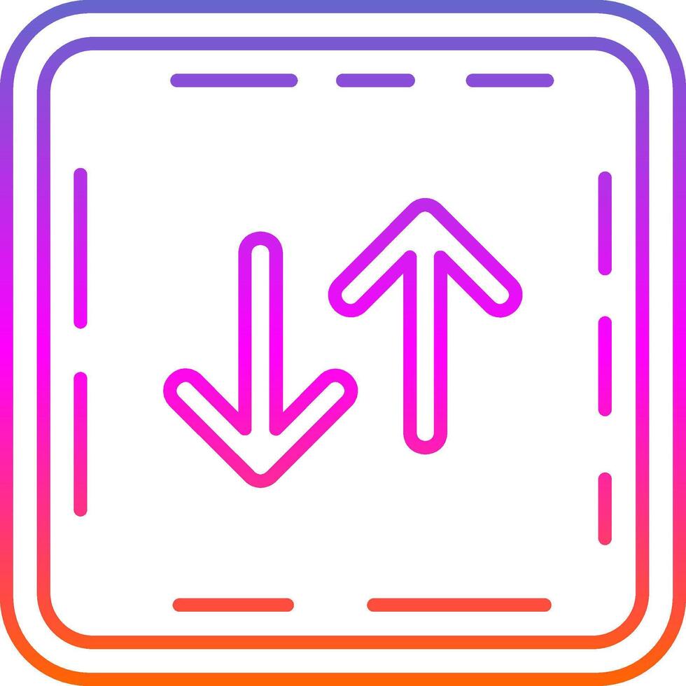 Swap Line Gradient Icon vector