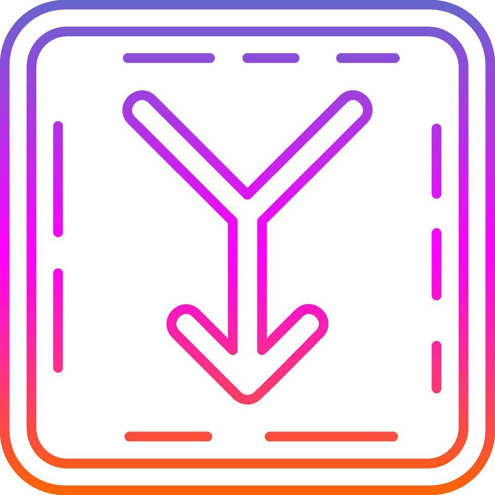 Merge Line Gradient Icon vector